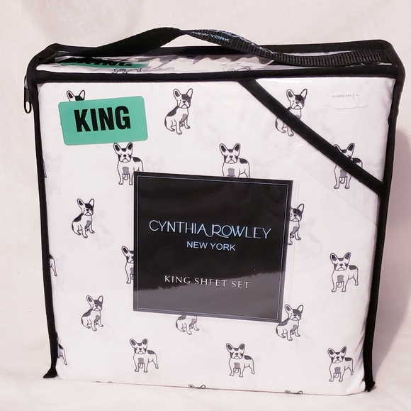 Cynthia Rowley French Bulldog Sheet Set - Picture 2 of 4